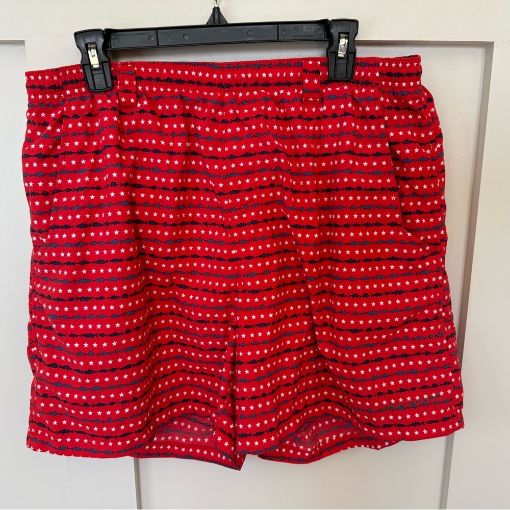 Columbia Men’s PFG Super Backcast Water Swim Shorts lined Red Size‎ Large